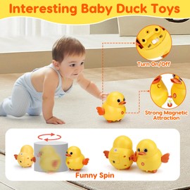 Baby Toys 6-12 Months Musical Duck Toy Set 3 4 5 6 7 8 9 10 Month Old Tummy Time Infant Newborn Crawling Moving Light Up Toys for Babies 9-12-18 Months Birthday Shower Gifts for 1 Year Old Boy Girl