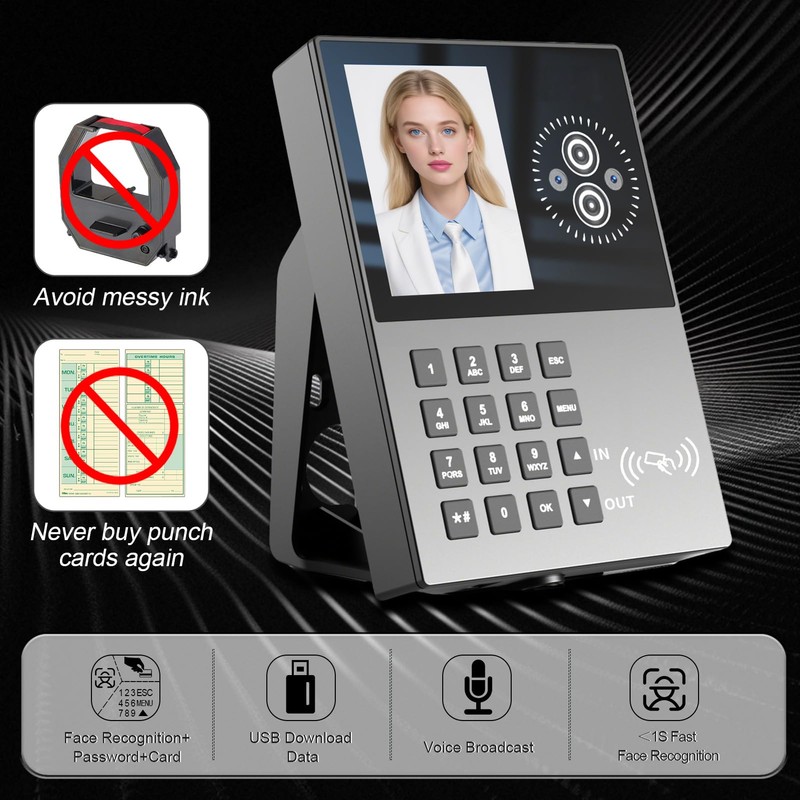 JIAN BOLAND Employee Time Clock-Time Clocks for Employees Small Business