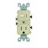 Leviton T5225-I Combination, 15 Amp, 120 Volt AC Toggle Switch,