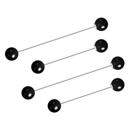 Pearl Brooches Pins Penta Angel 4 Pieces Sweater Shawl Clip Clasp Faux Pearl Safety Pins for Women Girls Shirts Blouse Cinch Dresses Cardigan Collar Pants (Black)