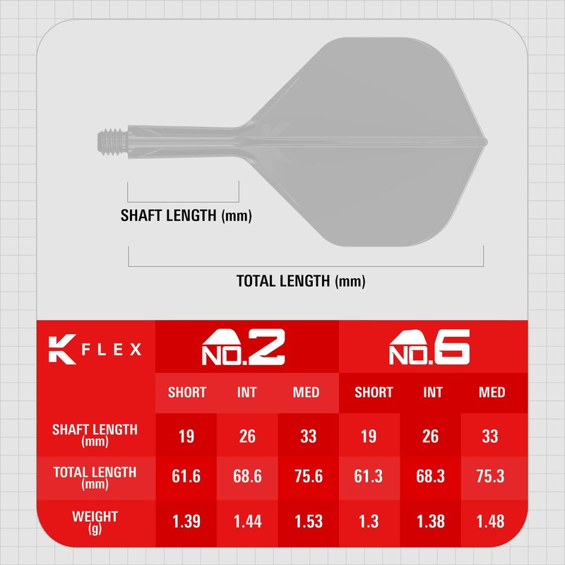 Target Darts K Flex Integrated Dart Flight and Shaft, No.2,
