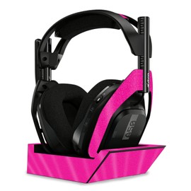 MightySkins Glossy Glitter Skin Compatible with Astro A50 Wireless Headphones + Base Station (Gen 4) - Solid Hot Pink | Protective, Durable High-Gloss Glitter Finish | Easy to Apply | Made in The USA