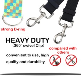 Dog Grooming Belly Band - Dogs Grooming Belly Straps with Adjustable Connector 2" Wide Nylon Unique Pattern Pet Bath Loops Restraint Noose(Color-1 (Long))