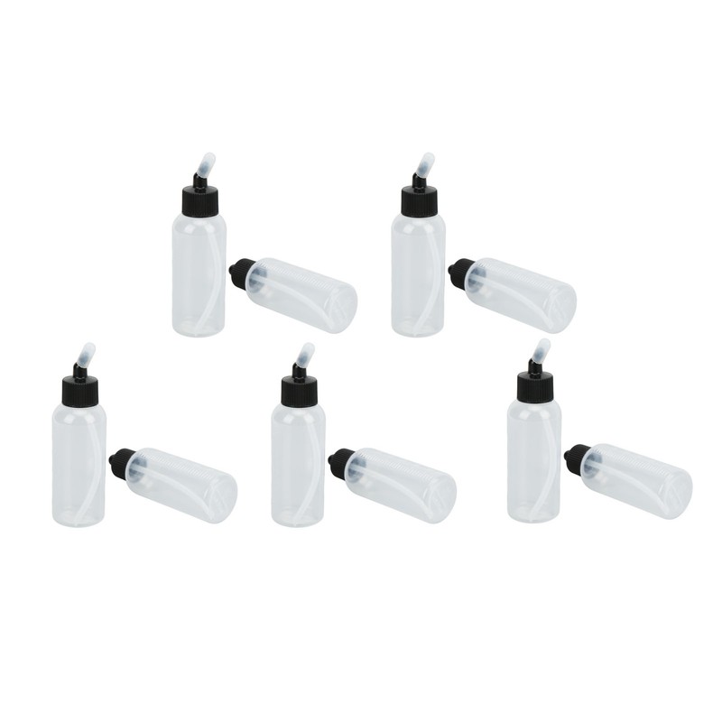 10Pcs Hair Oil Bottle 60ml Leakproof High Temperature Resistant Transparent