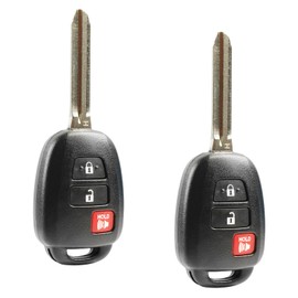 2X USARemote Keyless Entry Remote Car Key Fob Replacement for 2013 2014 2015 2016 2017 2018 2019 2020 2021 Toyota RAV4 Highlander 3-Button Remote Head Key (GQ4-52T H Chip)