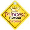 Princess Blossom On Board Girl Car Sign Child/Baby Gift/Present 002