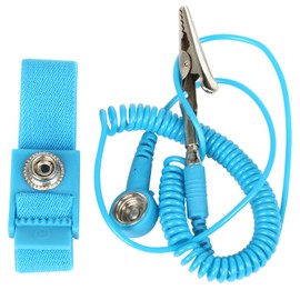 Anti Static Wristband Wrist Strap Band ESD Discharge, With Grounding Wire and Alligator Clips, Ground Yourself to Prevent Build Up of Static Electricity - By TRIXES