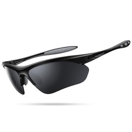 Lamicall 2026 Polarized Sports Sunglasses for Men Women - [22g Ultra Light] UV400 Protection Glasses for Cycling Driving Running Golf Hiking Ski with TR90 Frame, Adjustable Nose Pad - Gray