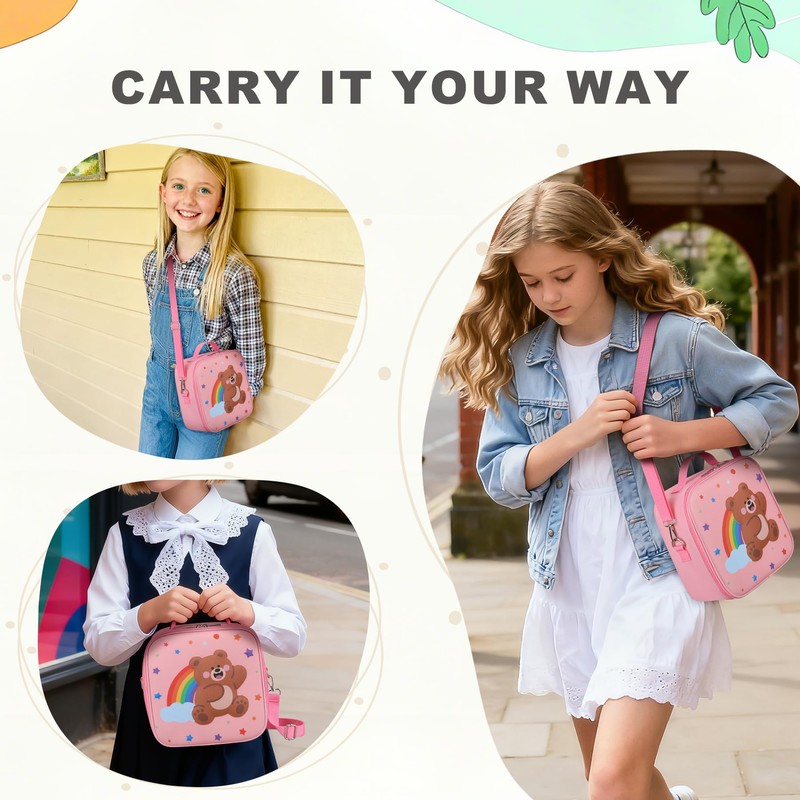 HAWEEK Lunch Bag With Adjustable Shoulder Strap, Insulated Lunch Bag