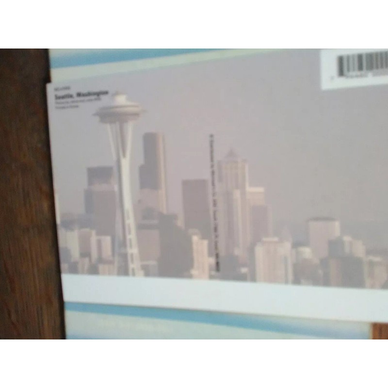 photo POST CARD DUSK OVER SPACE NEEDLE SEATTLE WASHINGTON