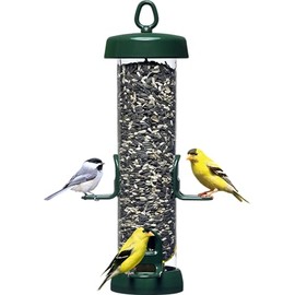 Brome Tube Solution 150 Wild Bird Feeder w/4 Seed Ports, 2.6-Pound Seed Capacity, Pole-mountable