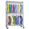 M MZG Heavy Duty Rolling Garment Rack 3 Tiers Adjustable