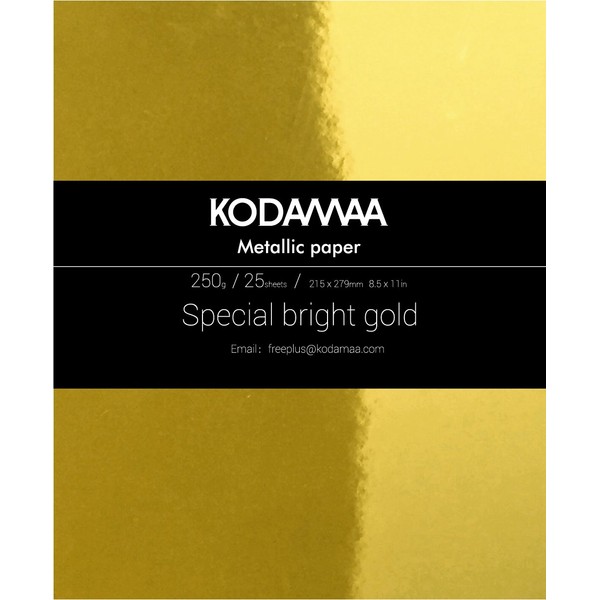 KODAMAA Premium Shimmer Art Craft Gold/Silver Metallic Paper, Multipurpose Cardstock