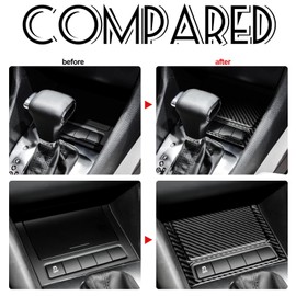 KUNGKIC Carbon Fibre Storage Box Panel Car Ashtray Frame Cover for Volkswagen VW Golf 6 GTI R 2008 2019 2010 2011 2012 2013 Accessories Interior Sticker Decorative