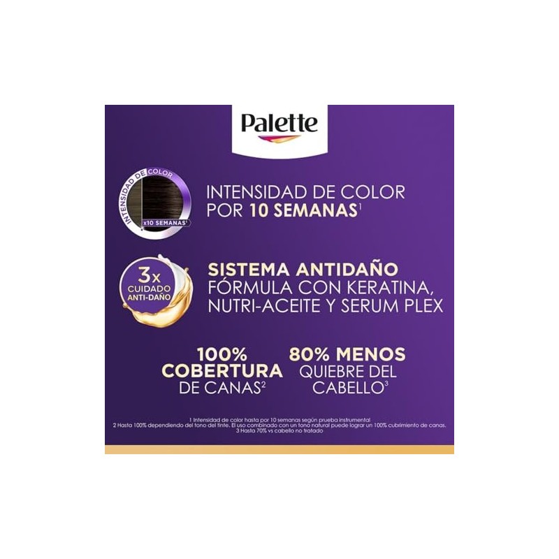 Palette Tinte para cabello Color Creme Rubio Oscuro 6-0, 50
