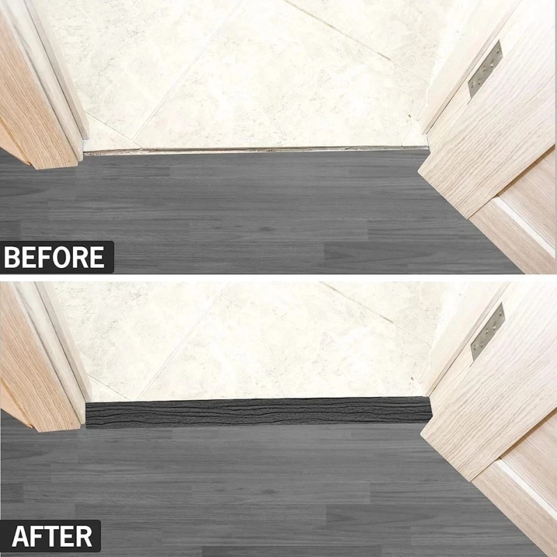 MYFAMIREA 20Ft Floor Transition Strip Self Adhesive Vinyl Cover Floor