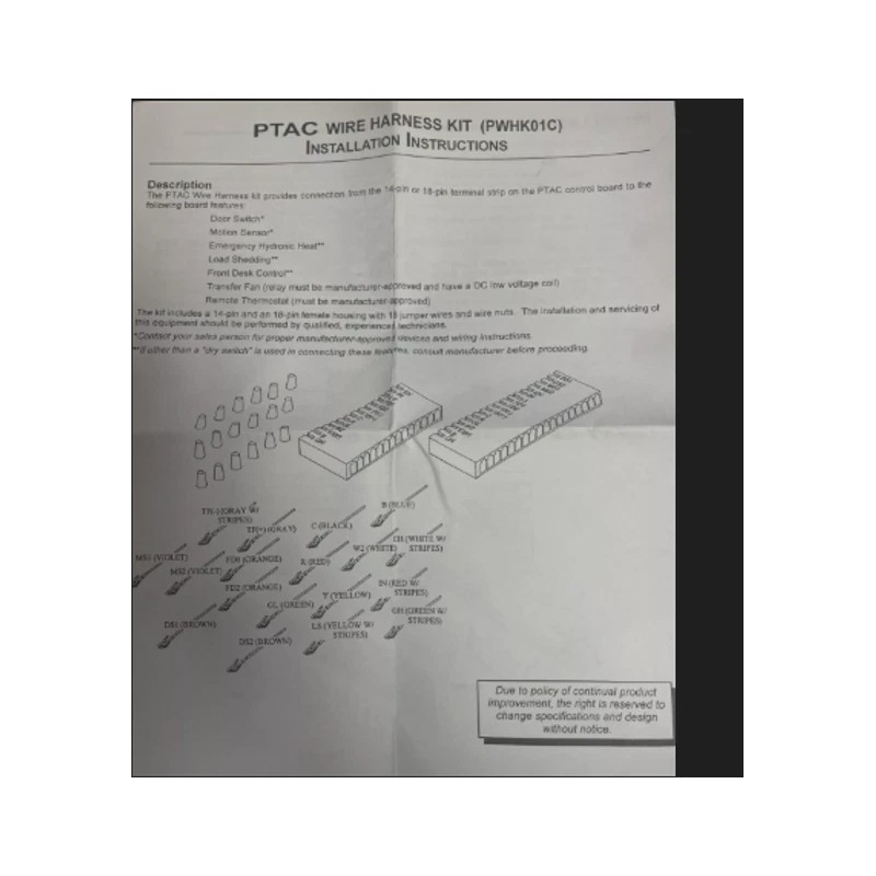 Amana PTAC Wire Harness Kit PWHK01C