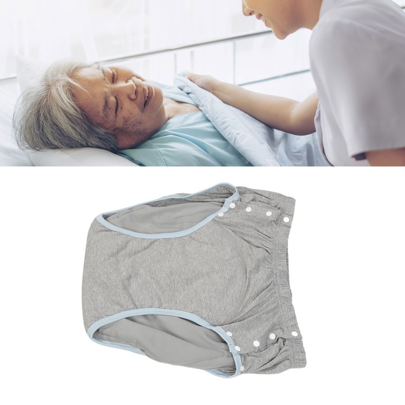 Adult Cloth Diaper XXL Light Gray High Absorption Leak Free