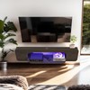 TuckTect Floating TV Stand with LED Lights, 58'' Wall Mounted