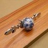 CHEOTIME 2Pcs Ceramic Handle, Simple Style Cabinet Handle Hand Painted