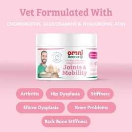 Omni Joint Supplements for Dogs - One-a-Day Dog Chew for Joints and Mobility - Vet Grade Potency with Hyaluronic Acid, Glucosamine and Chondroitin, Omega 3, Vitamin C, 30 Servings, Large Dog 35+ Kg