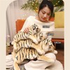 39 cm Plush Toy Snow Leopard, Lifelike Lion Tiger Leopard