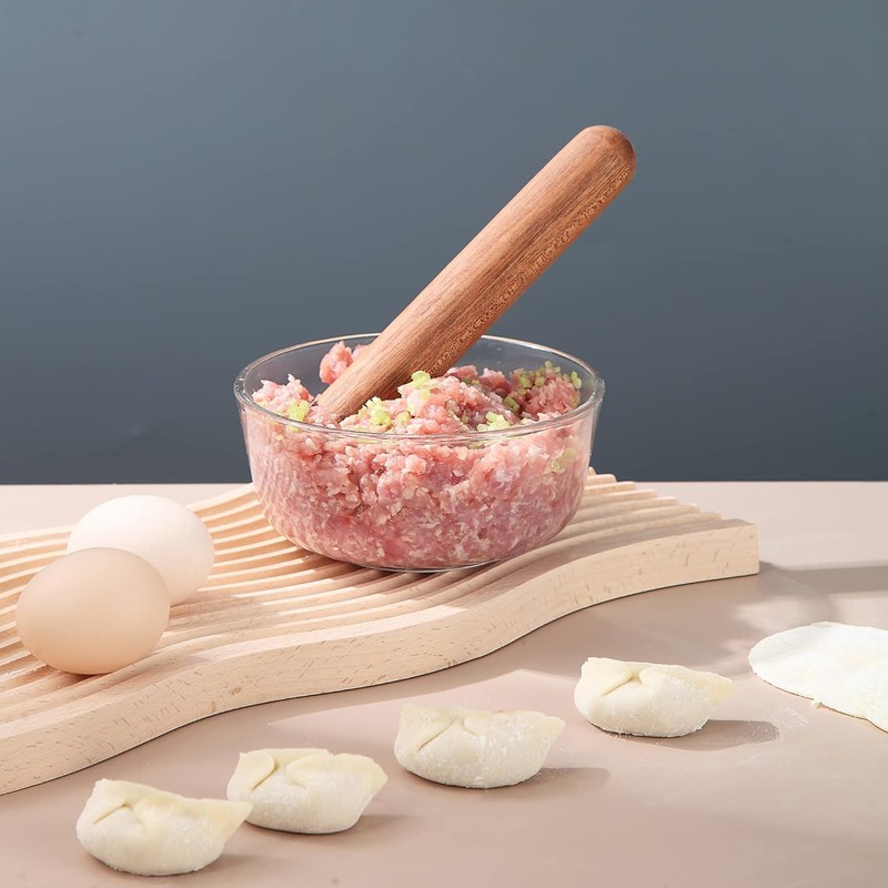 PENGQIMM Wood Rolling Pin, 20cm Wood Rolling Pin Without Handles
