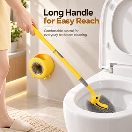 Toilet Brush for Bathroom Cleaning – Dual-Use Wall-Mount or Floor-Standing Design for Everyday Bathroom Care