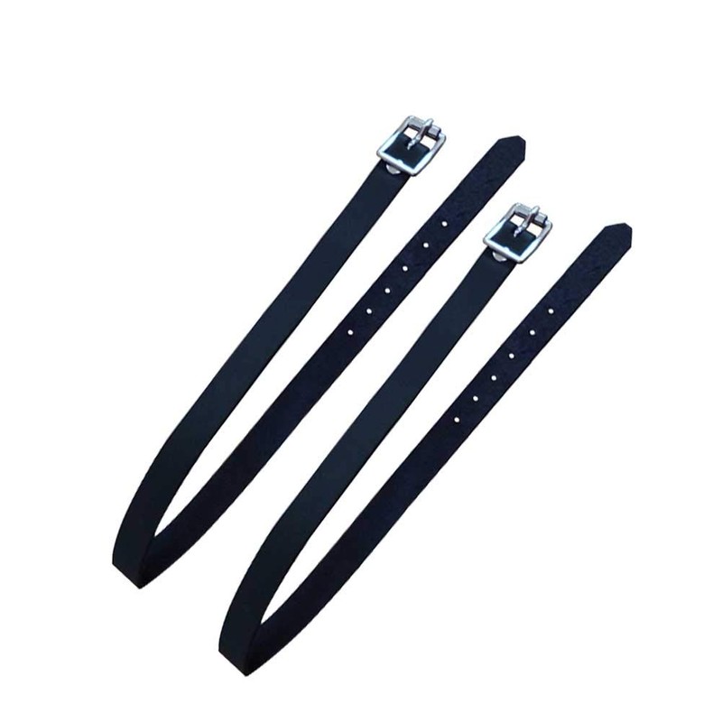 Faderr Equestrian Leather Spur Straps with Buckle, Solid Spur Strap