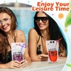 Nuenen 500 Pack Plastic Drink Pouches with Straws Funny Saying