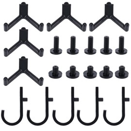 20pcs Tool Hooks for Suncast/Craftsman, V & J Shape Storage Shed Hooks with 10 Long & Short Screws Tool Hanger Garage Wall Organization for Shed Shelves Accessories Shovels Rakes Organizer