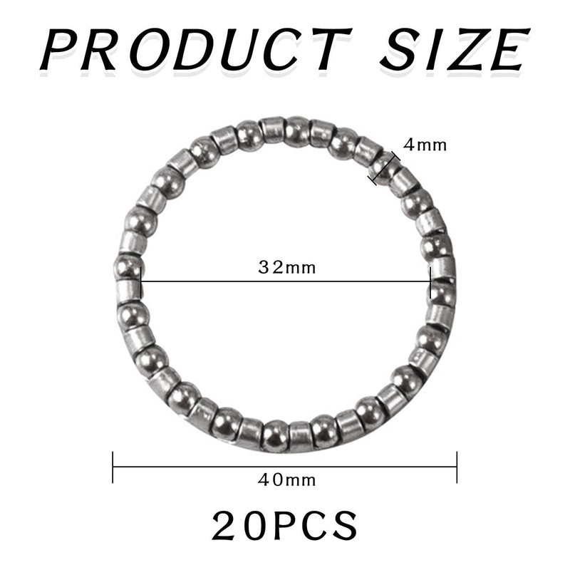 YSJCHEBS 20pcs Bicycle Ball Bearings Bicycle Accessories Mountain Bike Fork