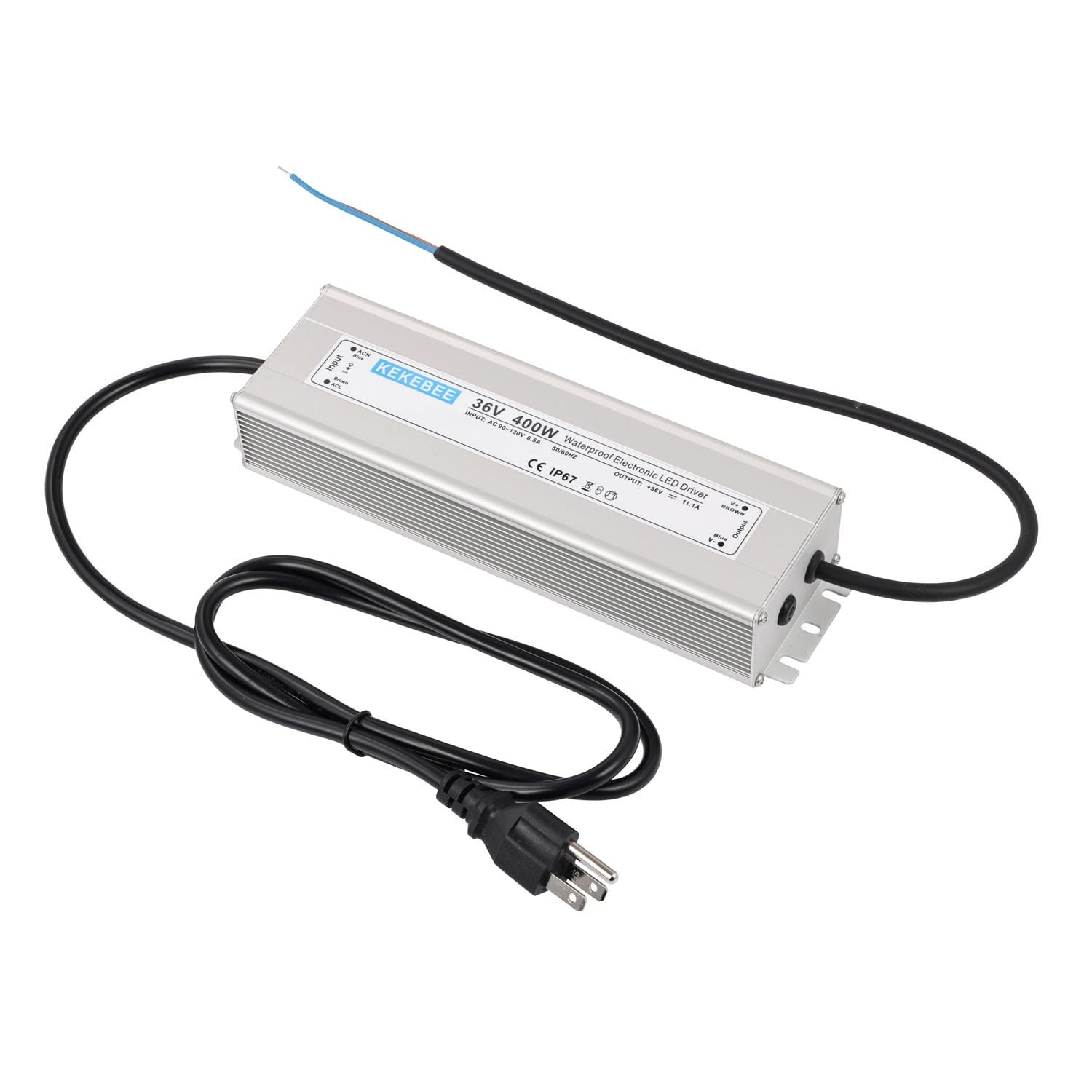KEKEBEE LED Driver 36V400W Waterproof Power Supply 110V/130V AC to 36V ...