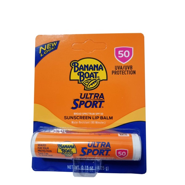 Banana Boat Sport Performance Sunscreen Lip Balm SPF 50 0.15 oz (Pack of 7)