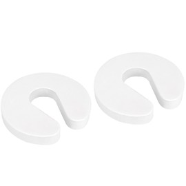 4 Pack Door Finger Pinch Guard, Foam Door Slam Stopper for Cat, Toddler, Baby Proofing Doors (4, White)