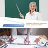 sourcing map Folding and Straight Ruler Kit 30/15cm Metric Aluminum