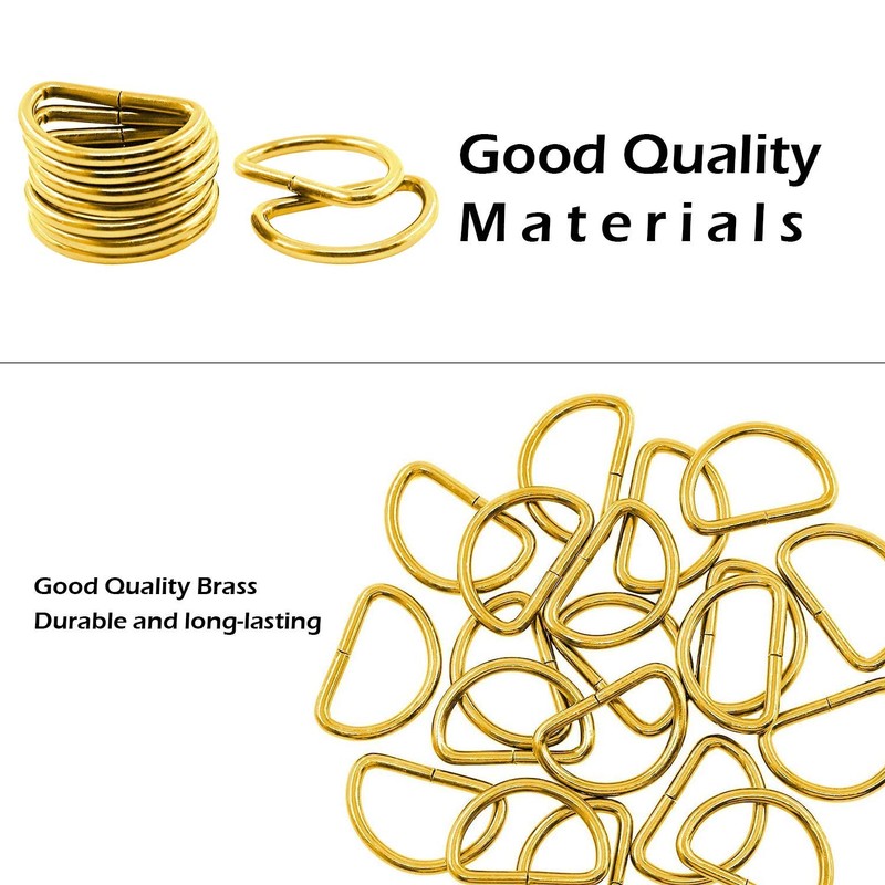 Trimming Shop Non Welded Metal D Ring Fasteners Durable Buckles