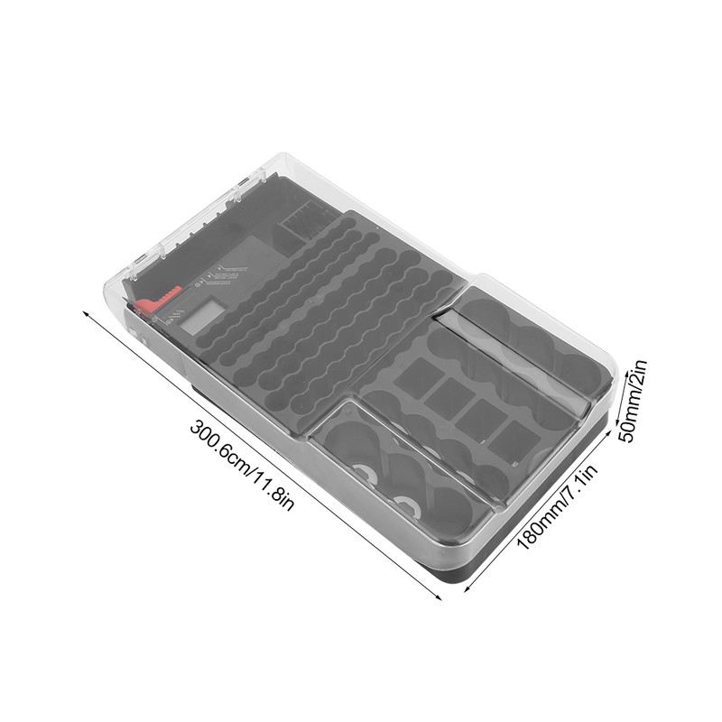104 Grids Portable Battery Organizer Storage Box Carrying Case Holder