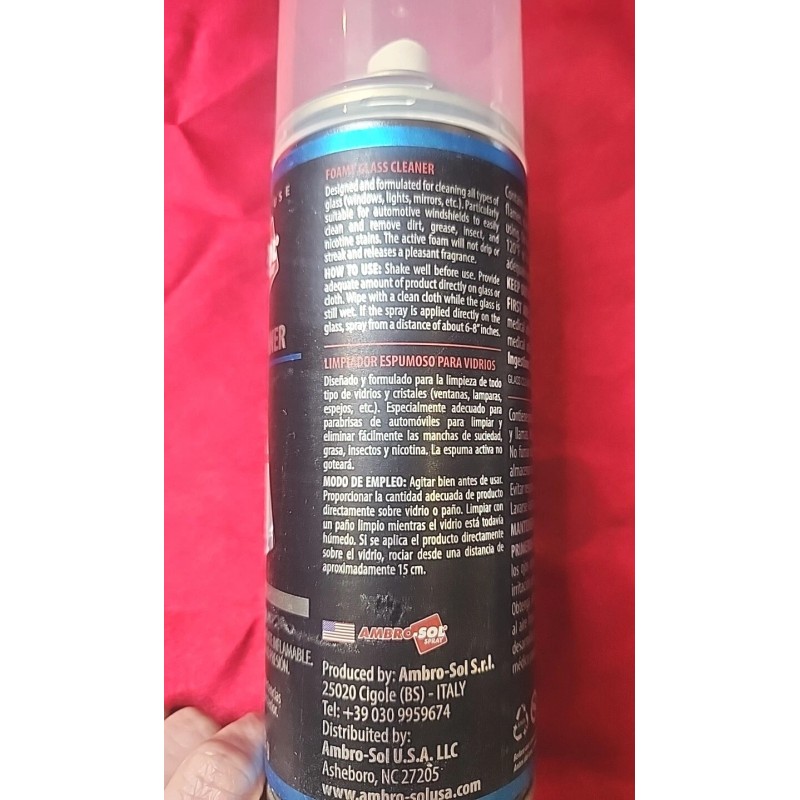 Ambro-Sol 2 Pack-Ambro-Sol Foamy Glass Cleaner Spray. 13.1 oZ. Free