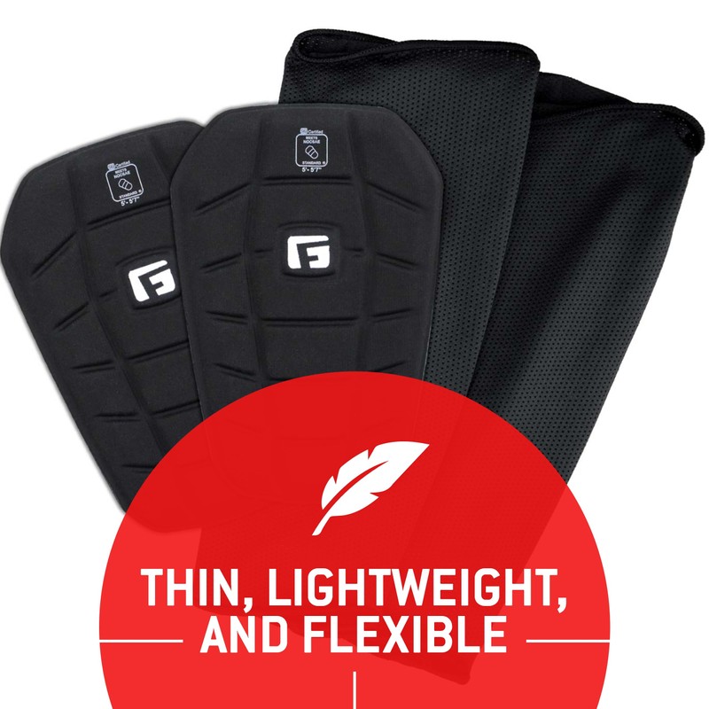 G-Form Pro-S Blade Football Shin Guards - Black Fabric, Large