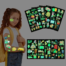 School Tattoos Girls Boys 10 Sheets Luminous Stickers School Stickers Children's Tattoos First Day of School Gifts, Guest Gift, First Day of School Small Items for the School Cone