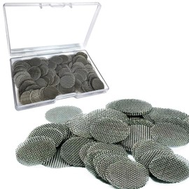 GUUZI 200 Pieces 15mm Stainless Steel Pipe Sieve Filters Type 304 Pipe Screen Filters Silver