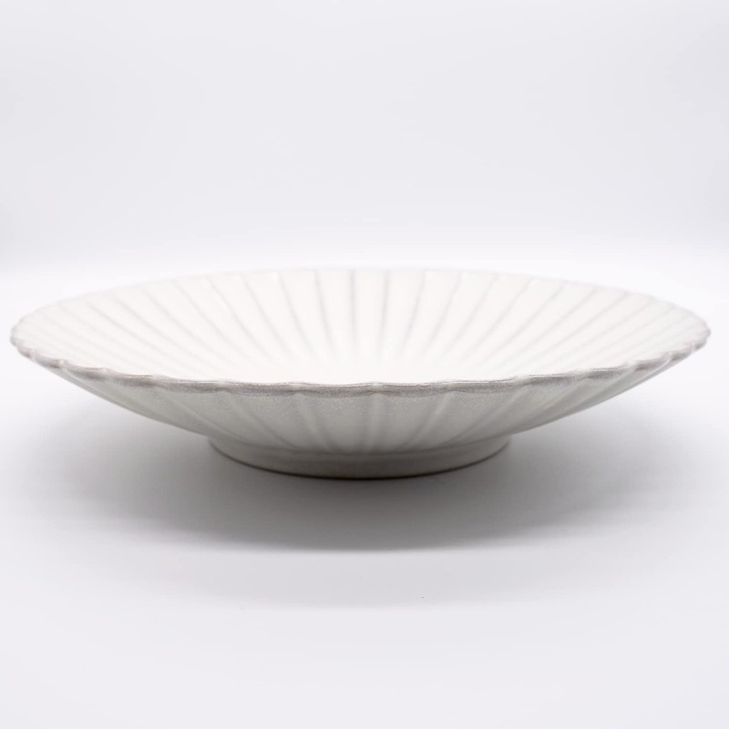 Hana Plate, Plate, Large, Approx. 9.1 inches (23 cm), Ginhaku,