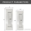 senharvest Recessed Finger Flush Pulls with Edge Pull -Sliding Closet