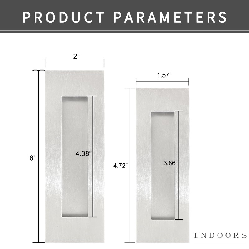 senharvest Recessed Finger Flush Pulls with Edge Pull -Sliding Closet