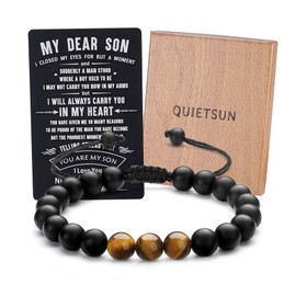 Quietsun Teens Gift Ideas Teenagers Confirmation Men 14 16 18 Year Old Cool Birthday Gifts Son from Mom Beaded Bracelets Unique Christmas Stocking Stuffers Valentines Day Easter Graduation