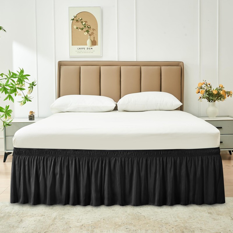 Biscaynebay Wrap Around Bed Skirts for King & Cal King