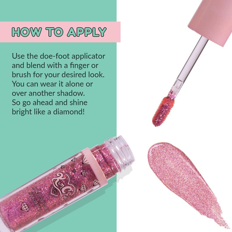 Kimchi Chic, Sombras en crema metálicas con brillos, Diamond Sharts,