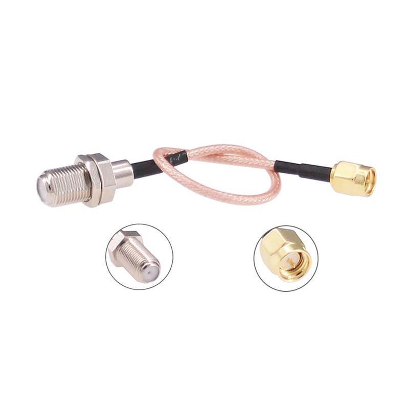 RFaha 3pcs RF coaxial Coax Assembly SMA Male to F