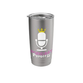 Podcast Princess Crown Podcasting Microphone Podcaster Stainless Steel Insulated Tumbler